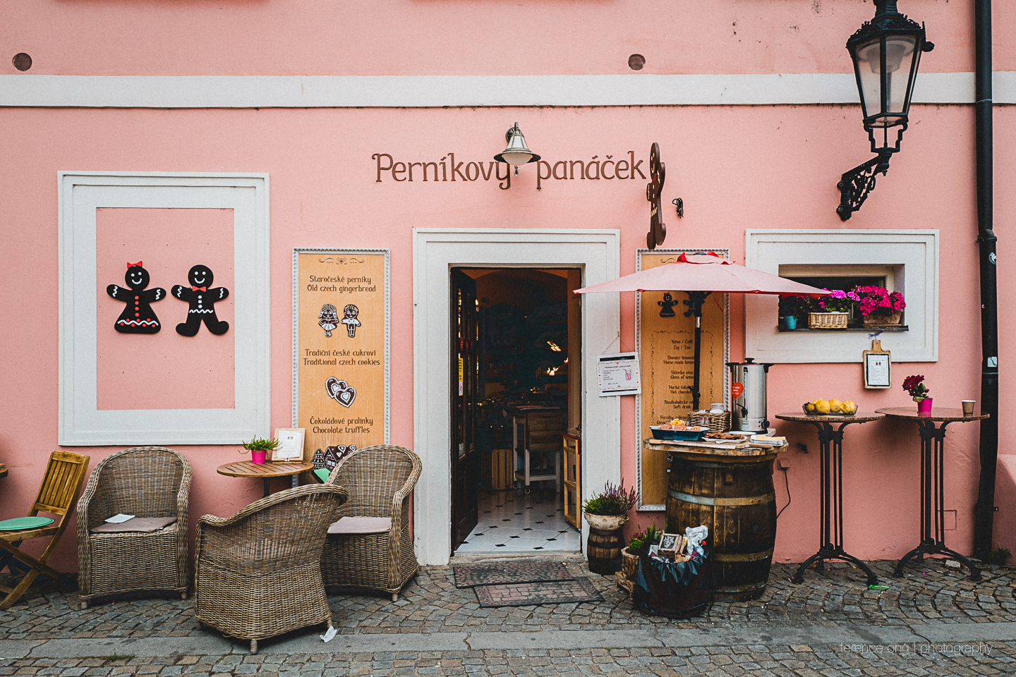 Perníkový panáček a bakery making ginger bread cookies in Prague, Czech Republic