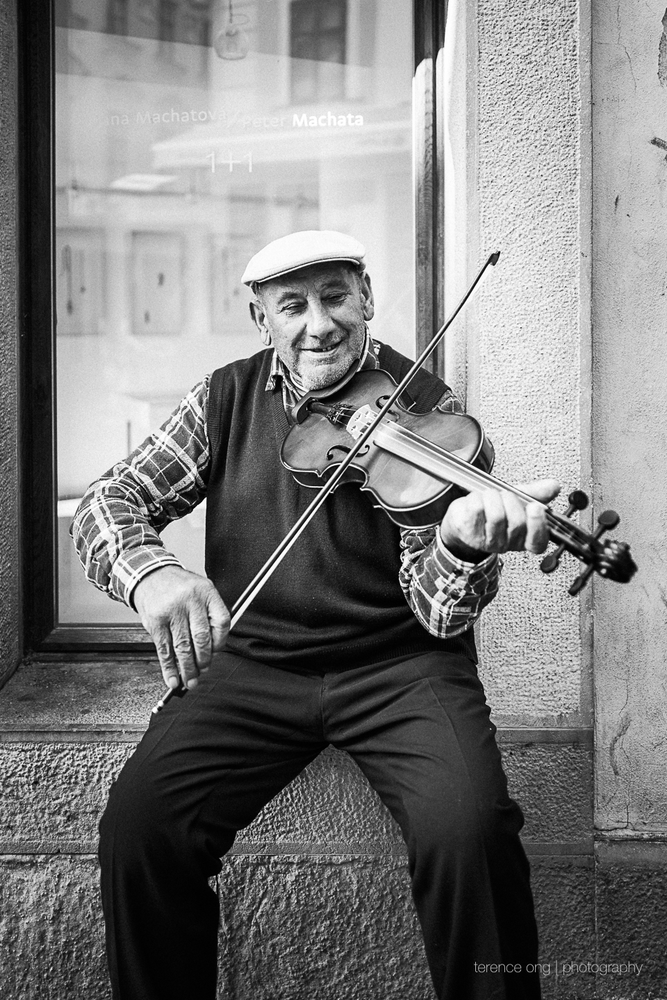 Street musician in Bratislava, Slovakia