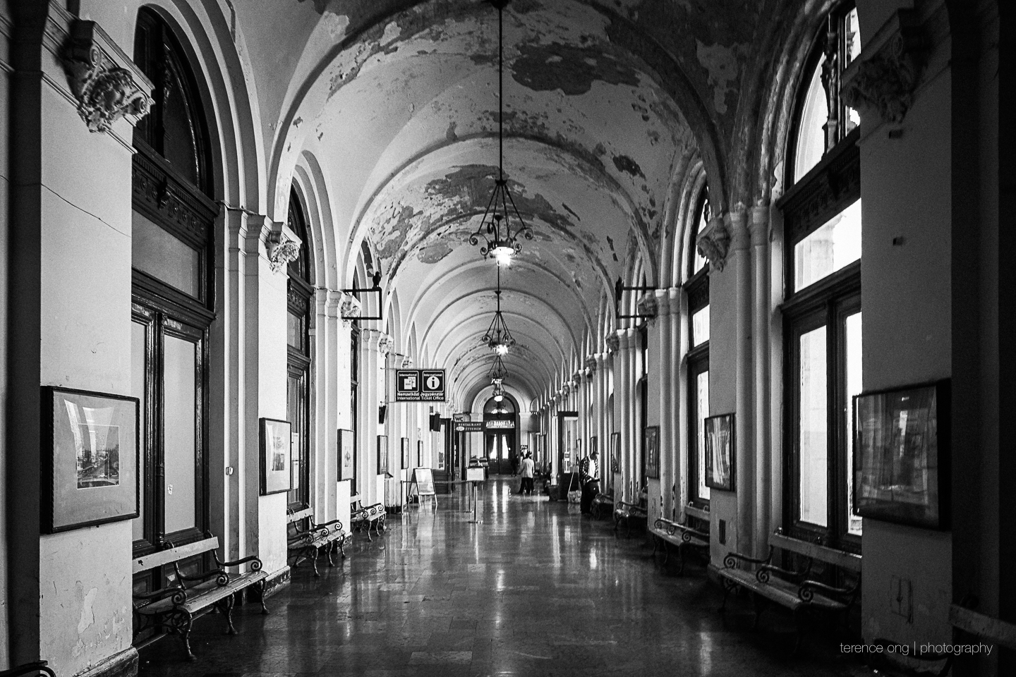 Main train station in Budapest, Hungary