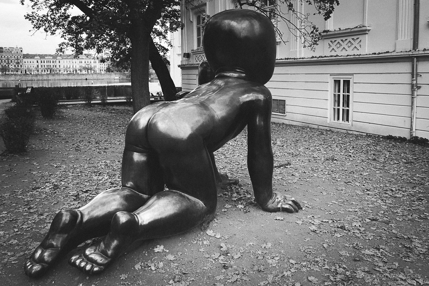 Sculpture at the Kampa Park in Prague, Czech Republic